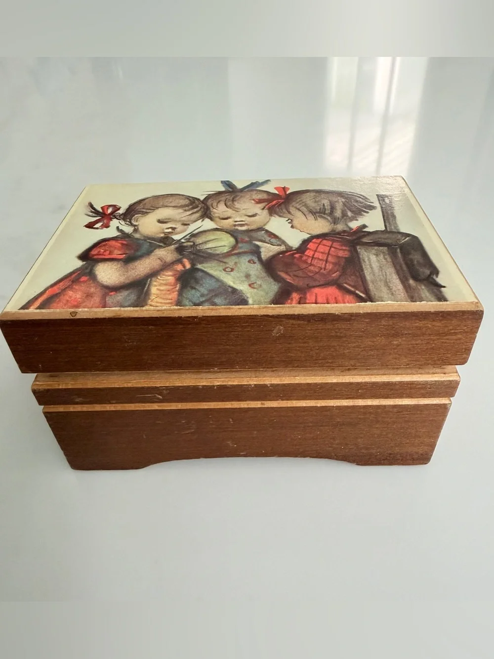 Vintage Thorens Switzerland Music Box Parade Of The Wooden Soldiers Wood 1960s